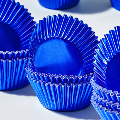 Papyrus & Co Navy Blue Foil Standard Cupcake Baking Cups - 50 pack