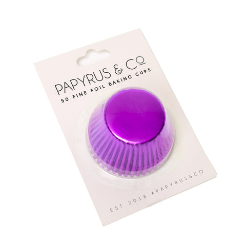 Papyrus & Co Purple Foil Standard Cupcake Baking Cups - 50 pack