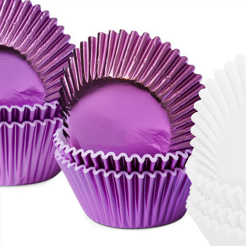 Papyrus & Co Purple Foil Standard Cupcake Baking Cups - 50 pack