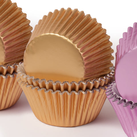 Papyrus & Co Soft Gold Foil Medium Cupcake Baking Cups - 50 pack