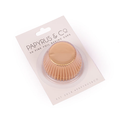 Papyrus & Co Soft Gold Foil Standard Cupcake Baking Cups - 50 pack