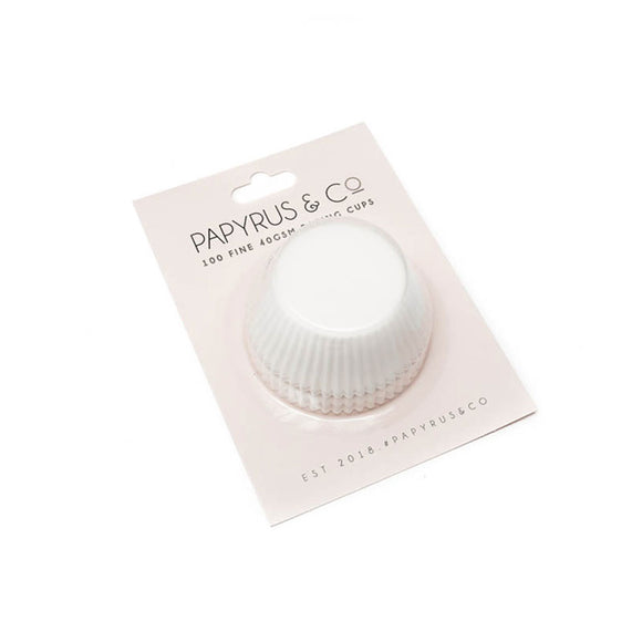 Papyrus & Co White Greaseproof Medium Cupcake Baking Cups - 100 pack
