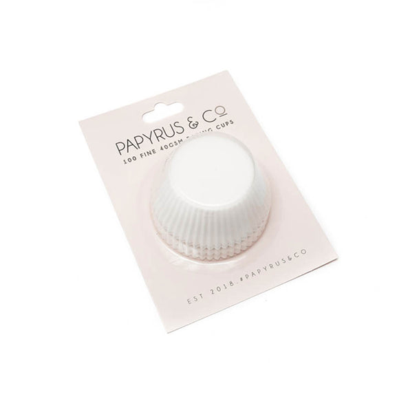 Papyrus & Co White Greaseproof Standard Cupcake Baking Cups - 100 pack