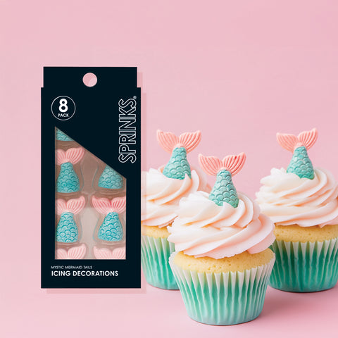 Sprinks Icing Decorations - MERMAID TAILS (8 pieces)