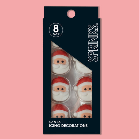 Sprinks Icing Decorations - SANTA (8 pieces)