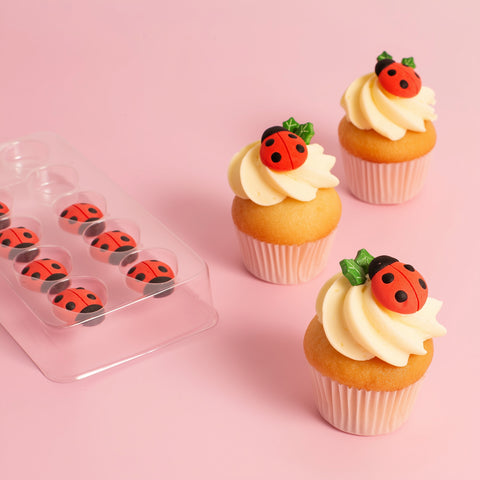 Sprinks Icing Decorations - LADYBUGS (8 pieces)
