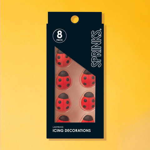 Sprinks Icing Decorations - LADYBUGS (8 pieces)