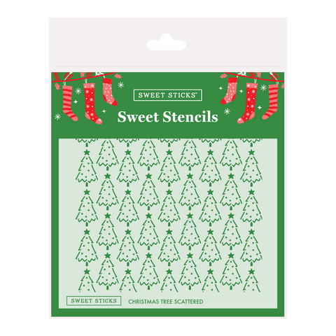 Sweet Sticks scattered christmas tree stencil