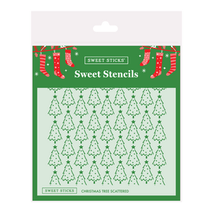 Sweet Sticks scattered christmas tree stencil