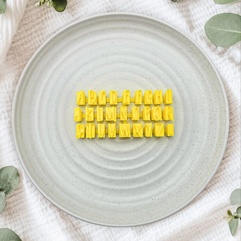 Custom Cookie Cutters Script Letter Stamps - Uppercase