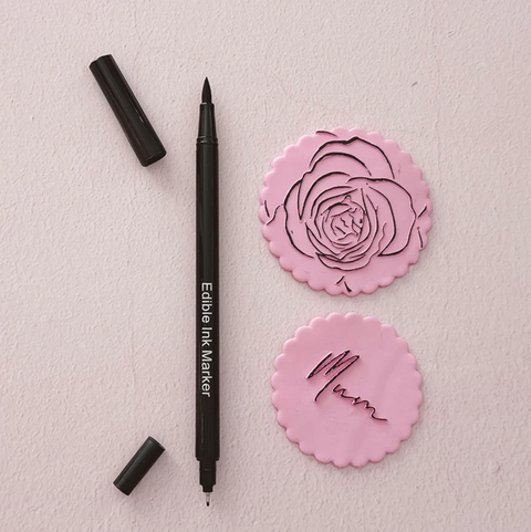 More Black Double Ended Marker Pen - Brush and Needle Felt Tip