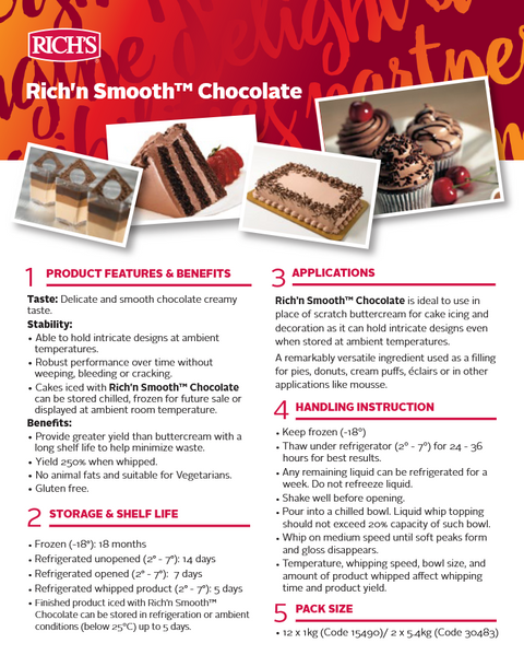 Rich n Smooth Chocolate Flavoured Topping 872ml (1kg)