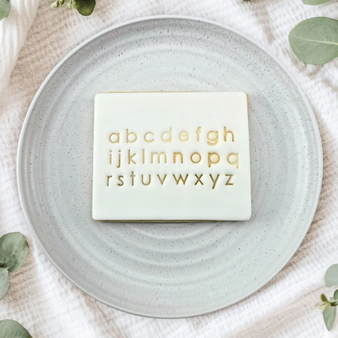 Custom Cookie Cutters Modern Letter Stamps - Lowercase