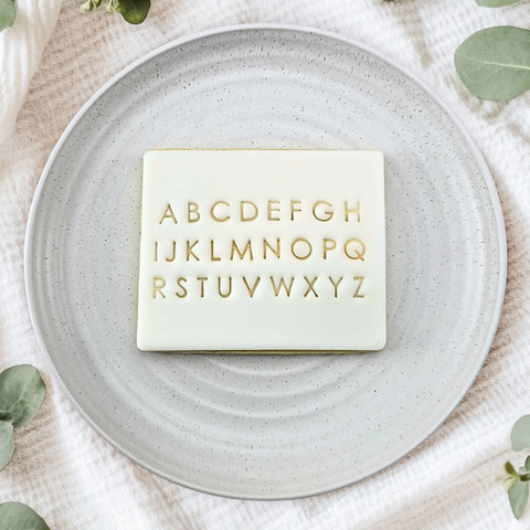 Custom Cookie Cutters Modern Letter Stamps - Uppercase