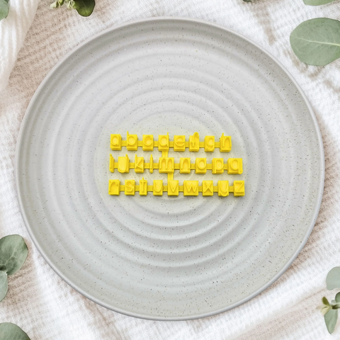 Custom Cookie Cutters Handwriting Letter Stamps - Lowercase