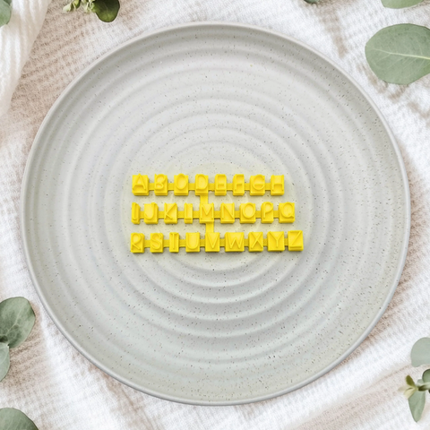 Custom Cookie Cutters Handwriting Letter Stamps - Uppercase