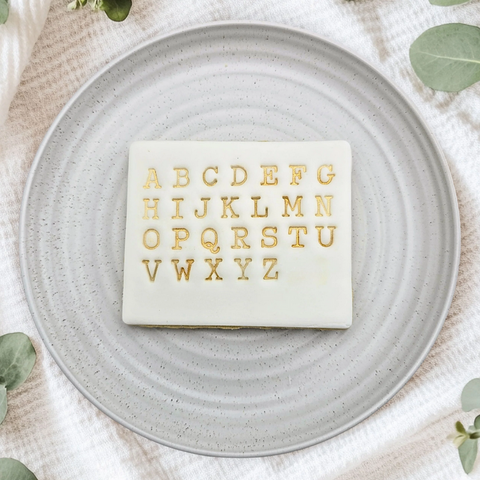 Custom Cookie Cutters Typewriter Letter Stamps - Uppercase
