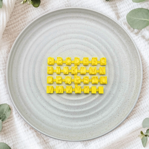 Custom Cookie Cutters Typewriter Letter Stamps - Uppercase