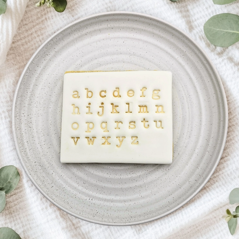 Custom Cookie Cutters Typewriter Letter Stamps - Lowercase