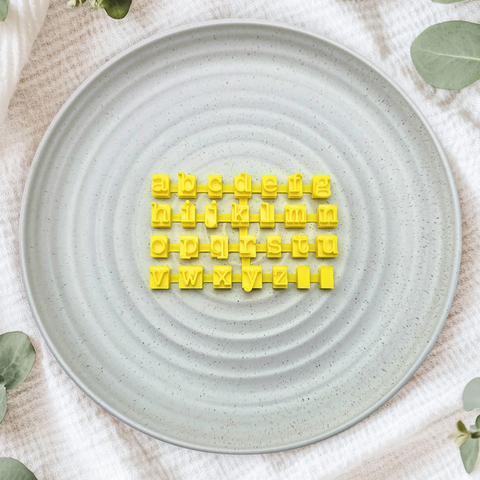 Custom Cookie Cutters Typewriter Letter Stamps - Lowercase