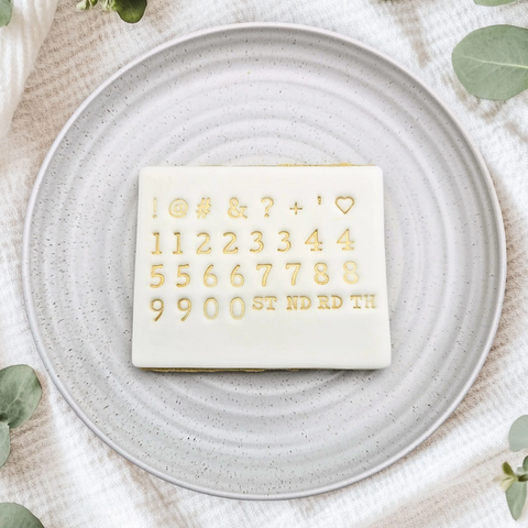 Custom Cookie Cutters Typewriter Letter Stamps - Number & Punctuation
