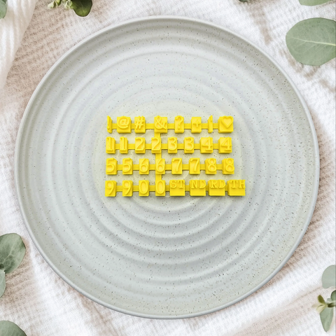 Custom Cookie Cutters Typewriter Letter Stamps - Number & Punctuation