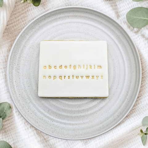 Custom Cookie Cutters Tiny Letter Stamps - Lowercase