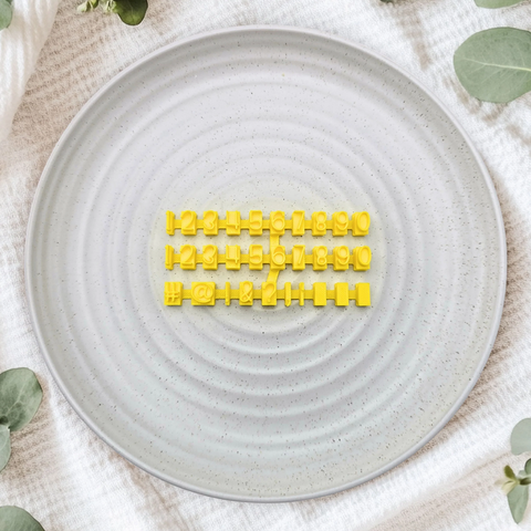 Custom Cookie Cutters Modern Letter Stamps - Number & Punctuation