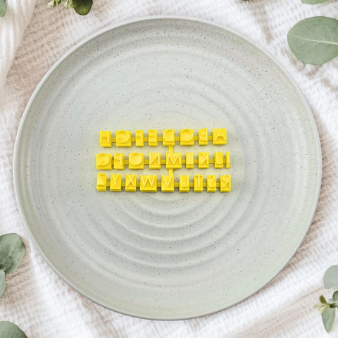 Custom Cookie Cutters Modern Letter Stamps - Uppercase