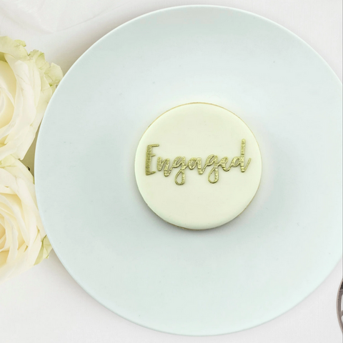 Custom Cookie Cutters Engaged debosser