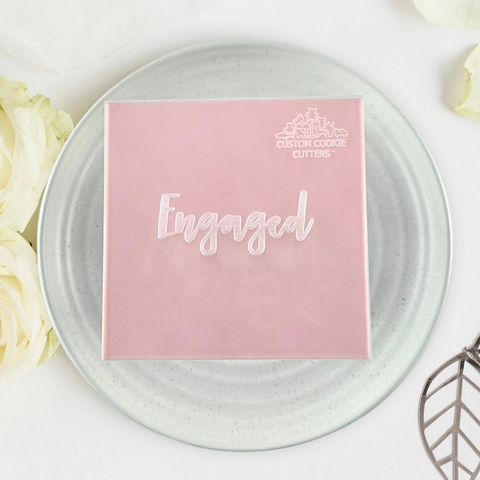 Custom Cookie Cutters Engaged debosser