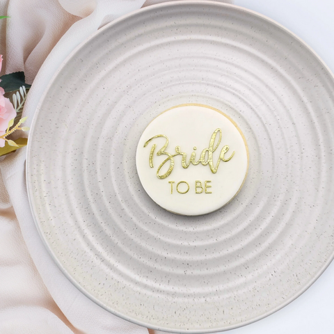 Custom Cookie Cutters Bride To Be v3 debosser