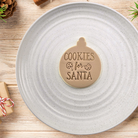 Custom Cookie Cutters Cookies for Santa embosser