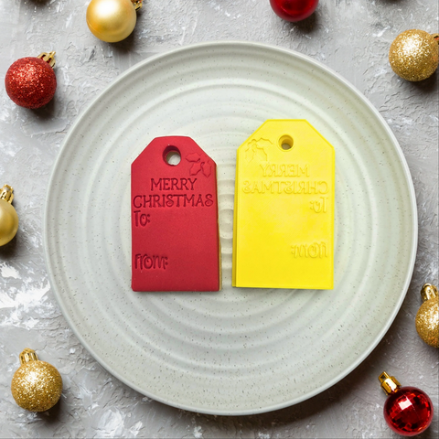 Merry Christmas Gift Tag cutter & embosser set