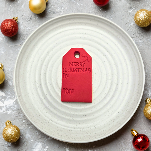 Merry Christmas Gift Tag cutter & embosser set