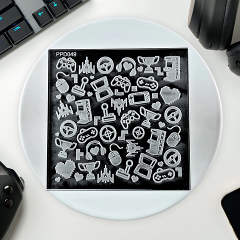 Custom Cookie Cutters Gaming pattern plate debosser
