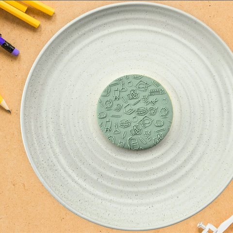 Custom Cookie Cutters Education pattern plate debosser