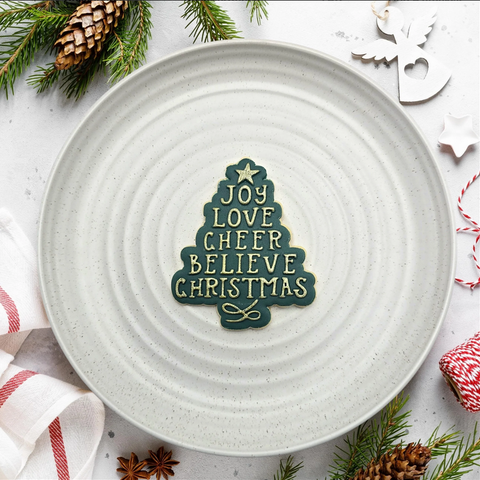 Joy Love Cheer Christmas Tree Debosser & Cutter set