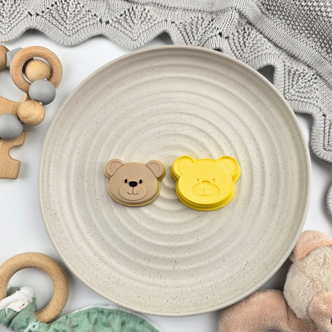 Small Teddy Bear Head cutter & 3D embosser set