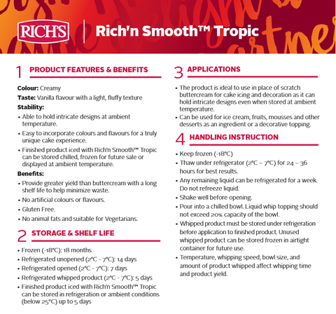 Rich n Smooth Topic Vanilla Flavoured Topping 855ml (1kg)