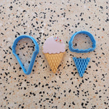 Ice Cream embosser & cutter set (3 piece)