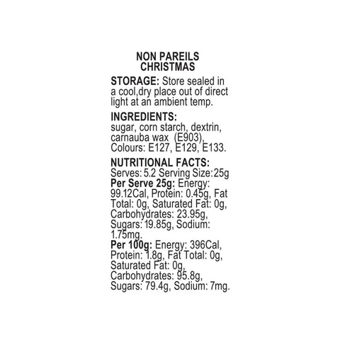 Sprink'd Christmas non-pareils 60g