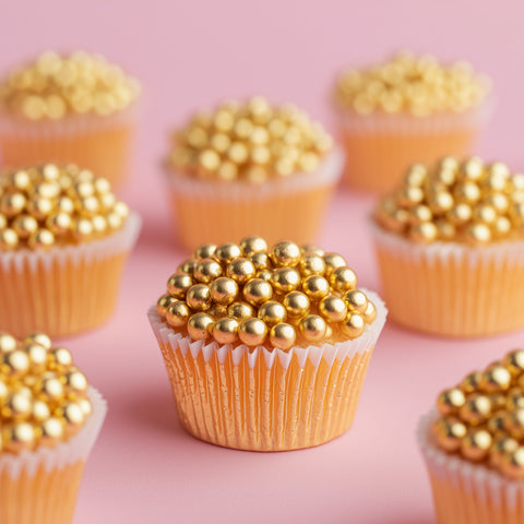 Sprinks Shiny Gold 6mm Pearl sprinkles 75g