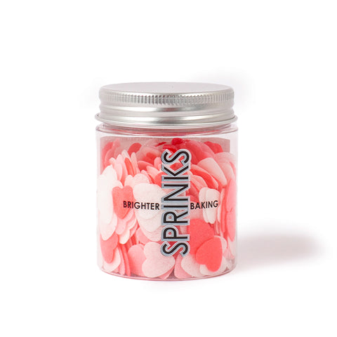 Sprinks Pink, Red & White Hearts Wafer Confetti 9g