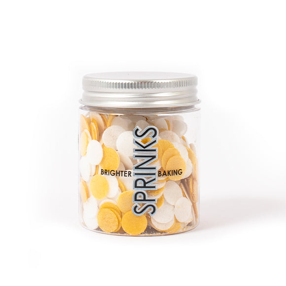 Sprinks White & Gold Wafer Confetti 9g
