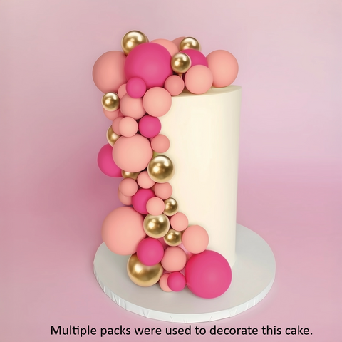 Sprinks Coloured Ball Cake Toppers - Pretty in Pink 32 pieces