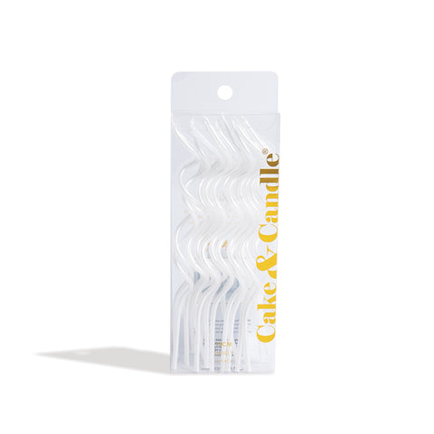 Swirly Pearl White Cake Candles 13cm (Pack of 16)