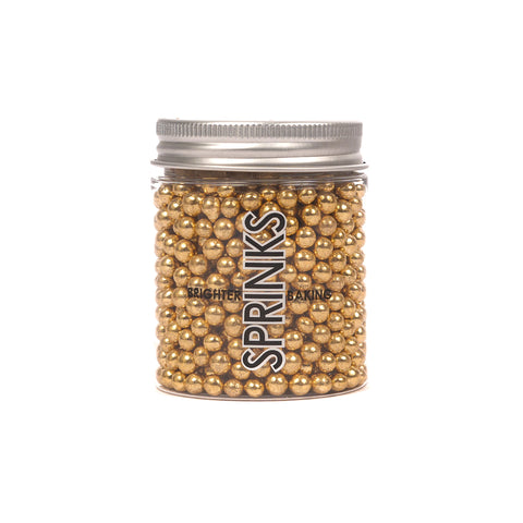 Sprinks Shiny Gold 4mm Pearl sprinkles 75g