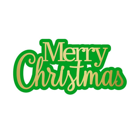 Sweet Cartel Merry Christmas cake fropper - Green & Gold