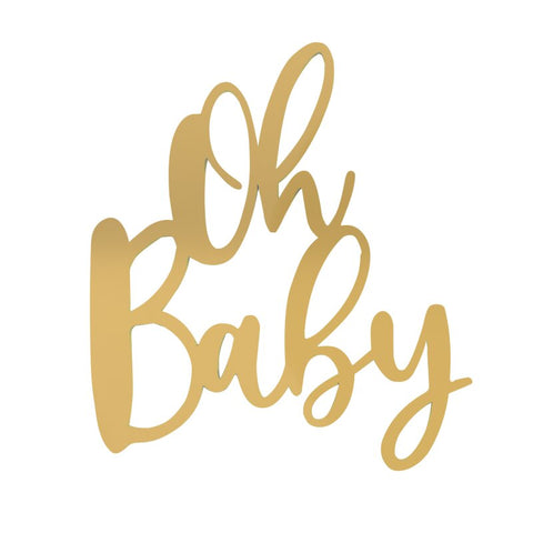 Sweet Cartel Oh Baby cupcake charm - Mirror Gold